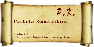 Pastila Konstantina névjegykártya